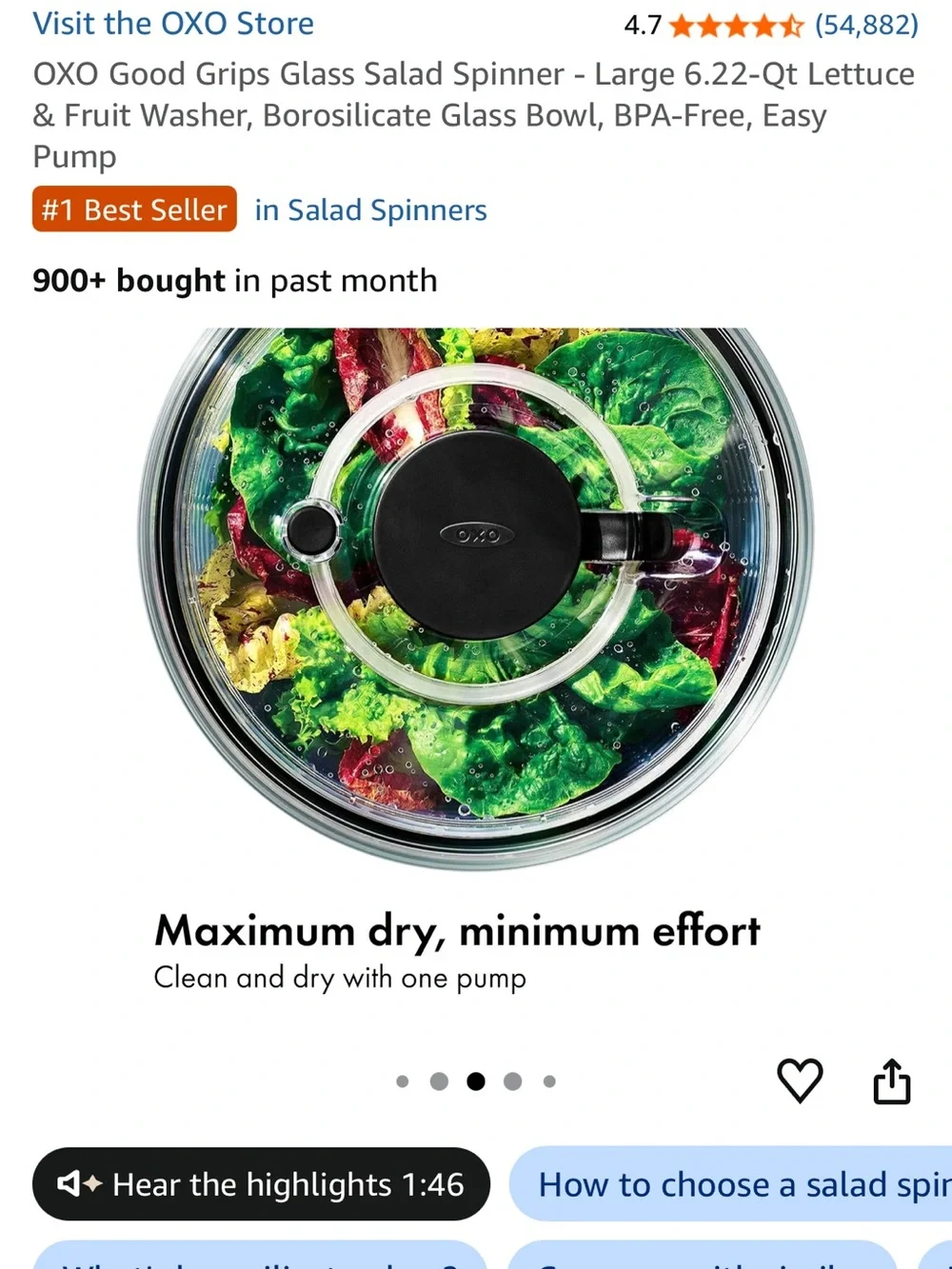 Oxo glass bowl